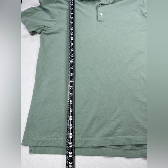 J. Crew Men’s Slim Fit Sueded Jersey Polo in Mint Green. Medium. - Picture 7 of 11